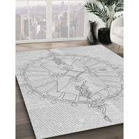 Patterned Platinum Gray Rug, pat1964gry