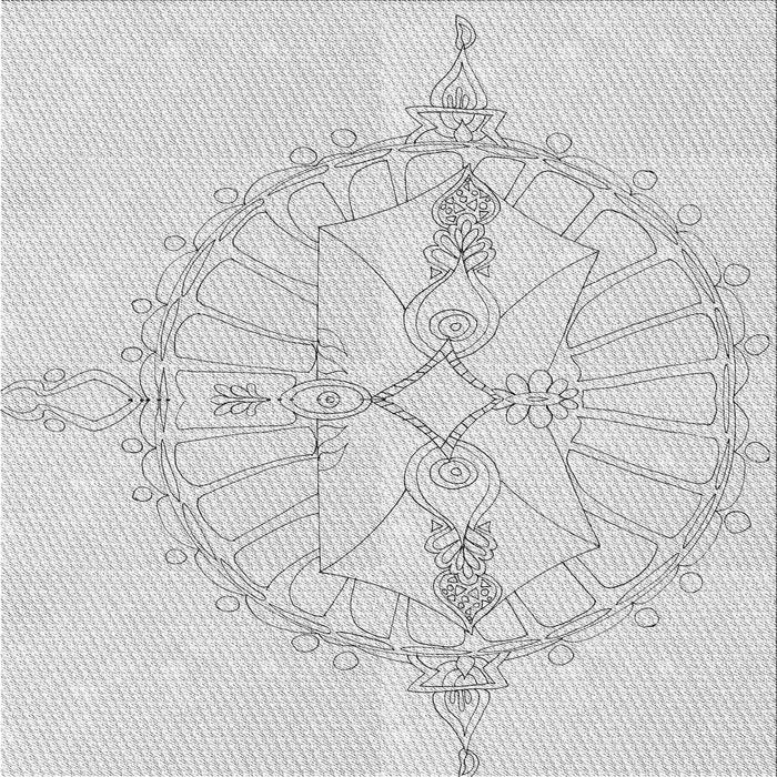 Round Machine Washable Transitional Platinum Gray Rug, wshpat1964gry