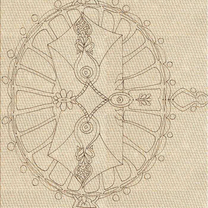 Patterned Moccasin Beige Rug, pat1964org