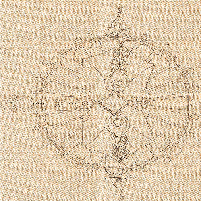 Round Machine Washable Transitional Moccasin Beige Rug, wshpat1964org