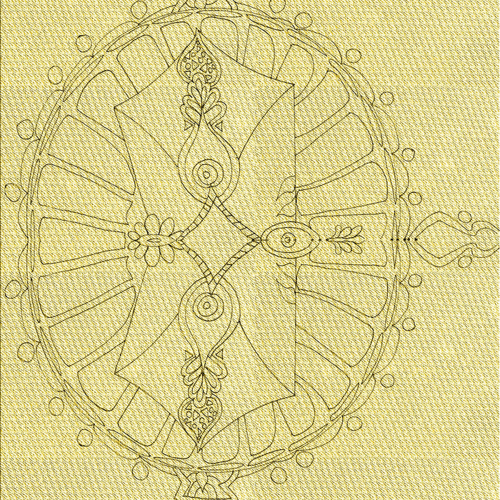 Patterned Yellow Rug, pat1964yw