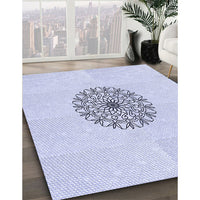 Patterned Denim Blue Rug, pat1965blu