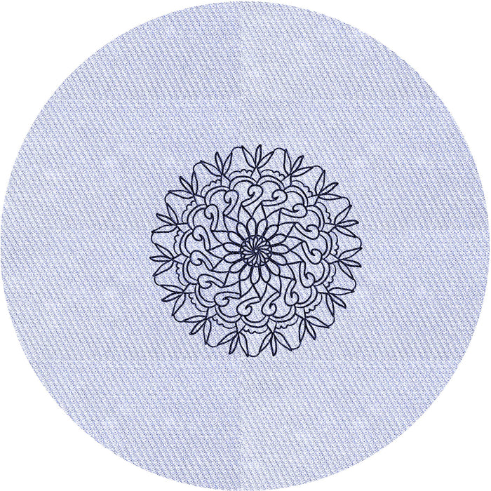 Square Machine Washable Transitional Denim Blue Rug in a Living Room, wshpat1965blu