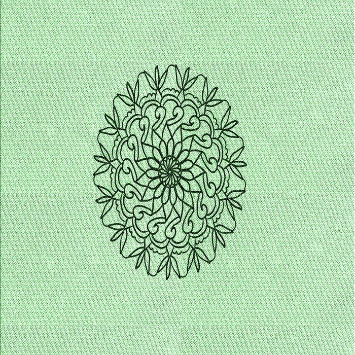 Patterned Mint Green Rug, pat1965grn