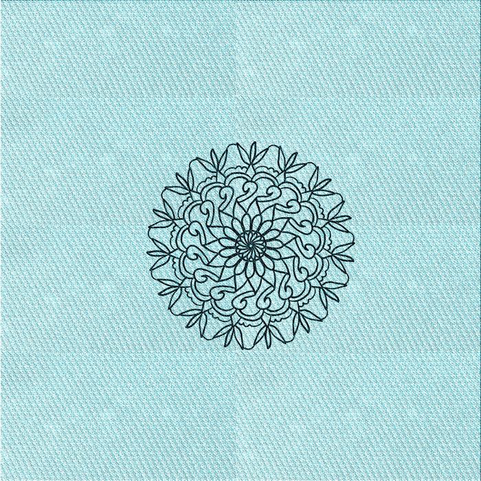 Round Machine Washable Transitional Electric Blue Rug, wshpat1965lblu