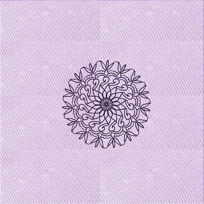 Round Patterned Bright Lilac Purple Rug, pat1965pur