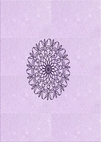 Machine Washable Transitional Bright Lilac Purple Rug, wshpat1965pur