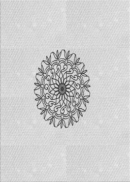 Patterned Dark Gray Novelty Rug, pat1965