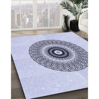 Patterned Lavender Blue Rug, pat1966blu