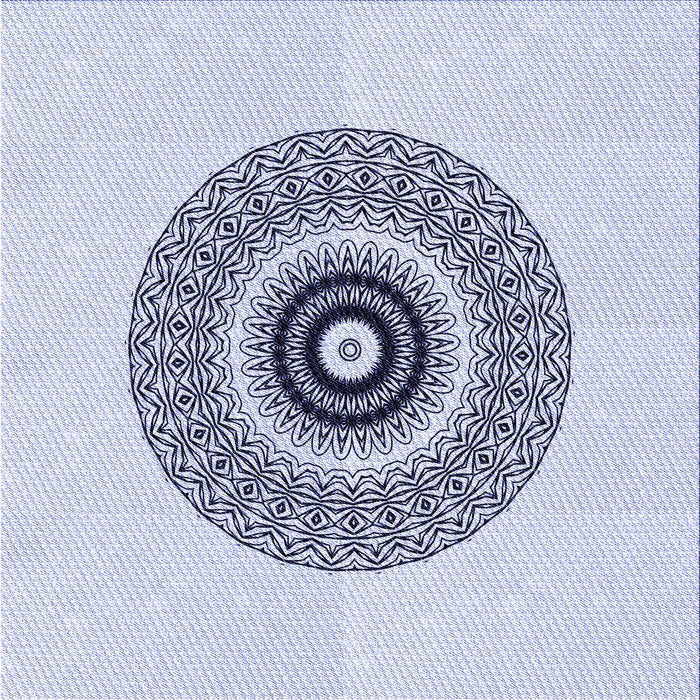 Round Patterned Lavender Blue Rug, pat1966blu