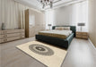 Patterned Moccasin Beige Rug in a Bedroom, pat1966brn