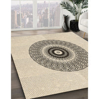 Patterned Moccasin Beige Rug, pat1966brn