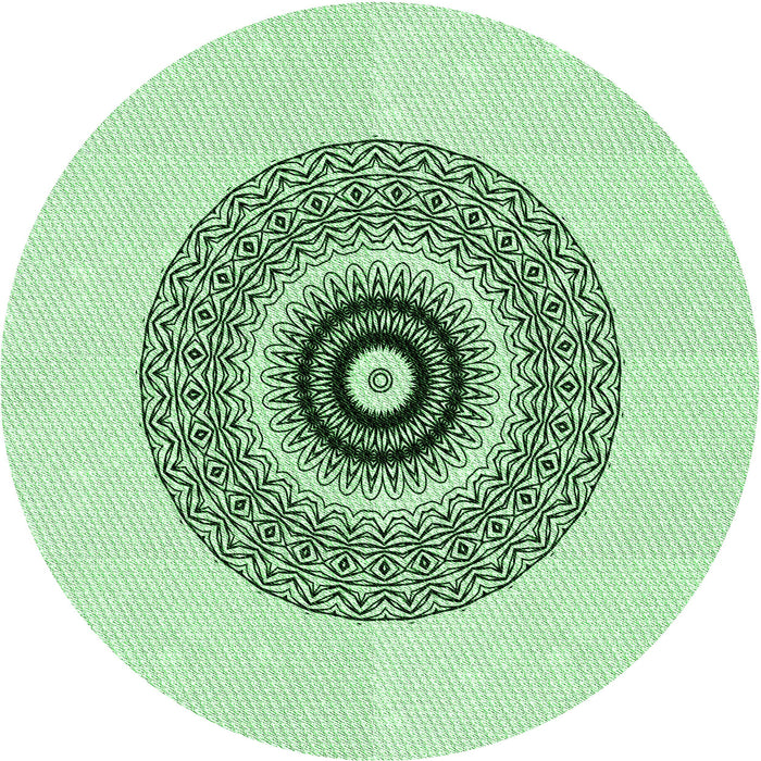 Square Patterned Mint Green Rug, pat1966grn