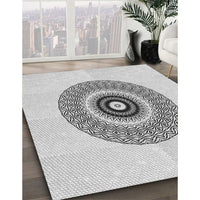 Patterned Platinum Gray Rug, pat1966gry