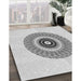Patterned Platinum Gray Rug in Family Room, pat1966gry