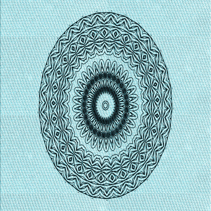 Patterned Electric Blue Rug, pat1966lblu