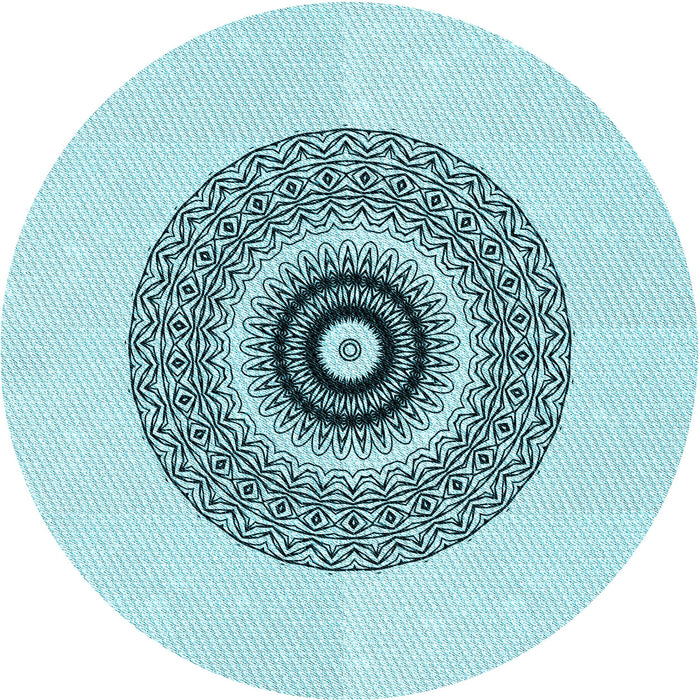 Square Machine Washable Transitional Electric Blue Rug in a Living Room, wshpat1966lblu