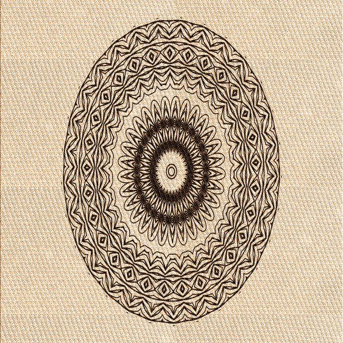 Patterned Bronze Brown Rug, pat1966org