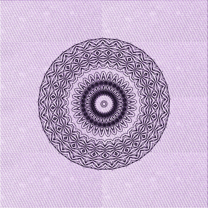 Round Machine Washable Transitional Lilac Purple Rug, wshpat1966pur