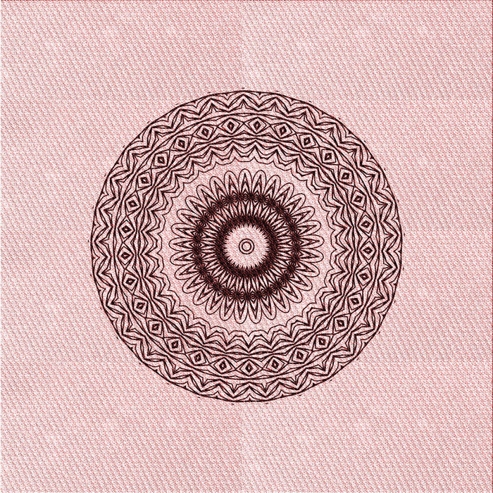 Round Machine Washable Transitional Pink Rug, wshpat1966rd