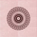 Round Patterned Pink Rug, pat1966rd