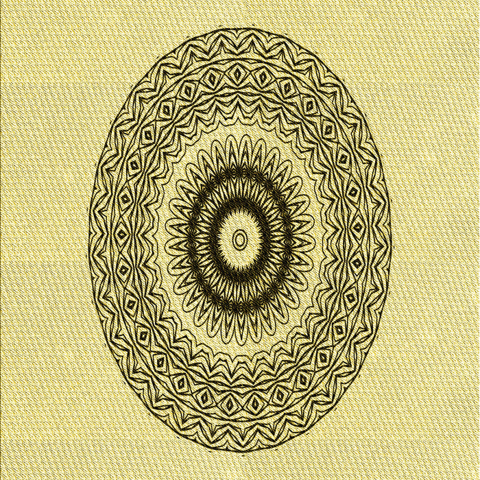 Patterned Sun Yellow Rug, pat1966yw