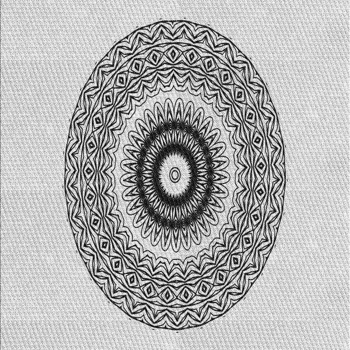 Patterned Off-White Novelty Rug, pat1966