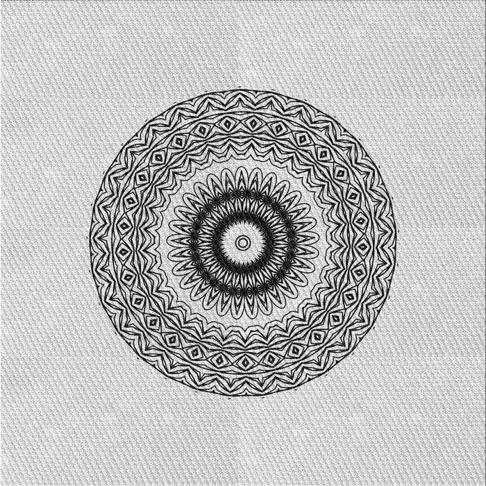 Square Patterned Off-White Novelty Rug, pat1966