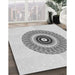 Machine Washable Transitional White Smoke Rug in a Family Room, wshpat1966