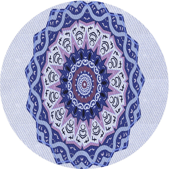 Square Patterned Blue Rug, pat1967blu