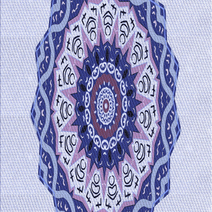 Patterned Blue Rug, pat1967blu