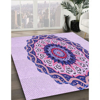 Patterned Blossom Pink Rug, pat1967pur