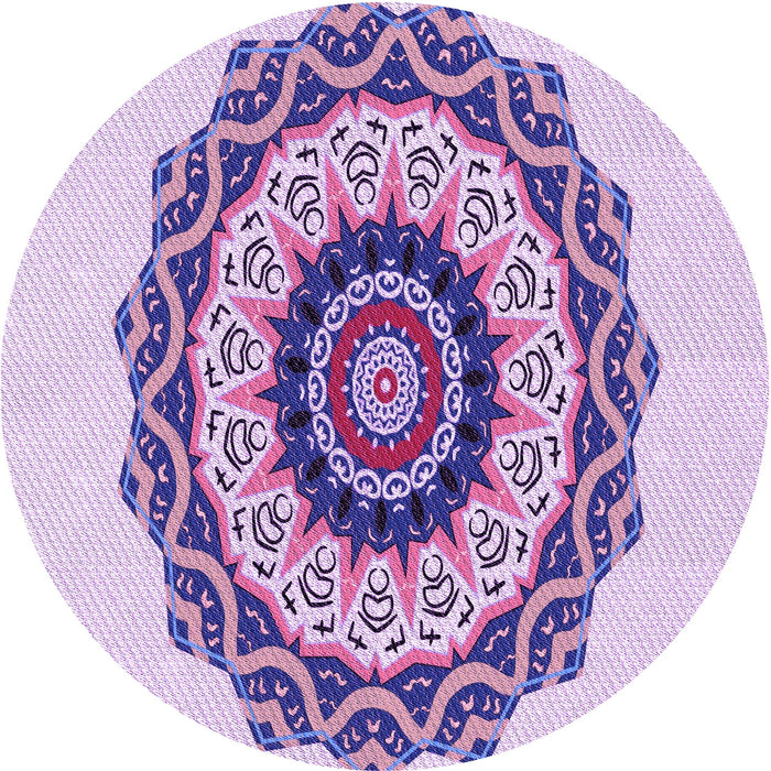 Square Machine Washable Transitional Blossom Pink Rug in a Living Room, wshpat1967pur