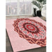 Machine Washable Transitional Red Rug in a Family Room, wshpat1967rd