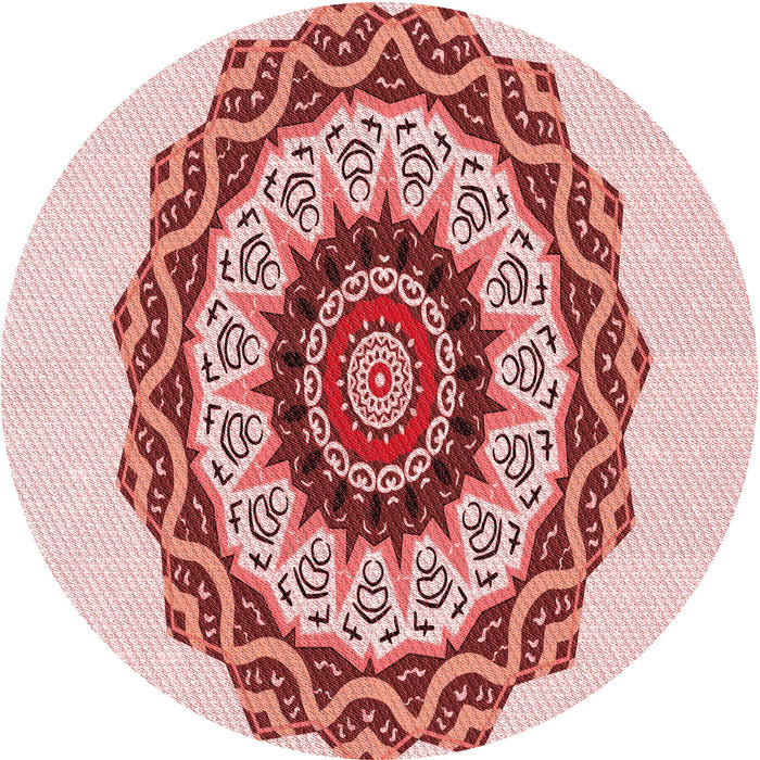 Square Patterned Red Rug, pat1967rd