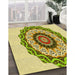 Machine Washable Transitional Dark Golden Brown Rug in a Family Room, wshpat1967yw