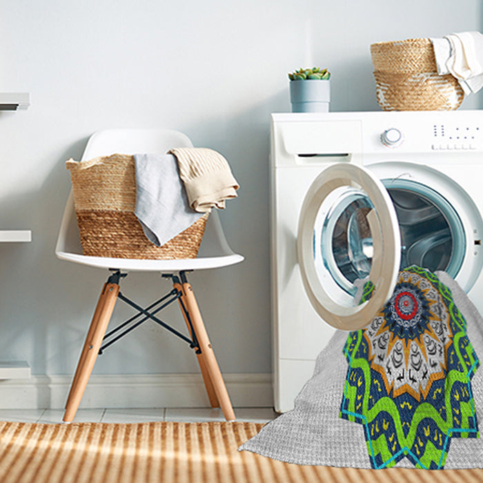 Machine Washable Transitional Grey Gray Rug in a Washing Machine, wshpat1967