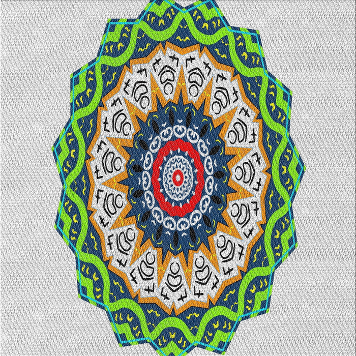 Square Patterned Gray Novelty Rug, pat1967