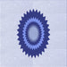 Round Machine Washable Transitional Lavender Blue Rug, wshpat1968blu