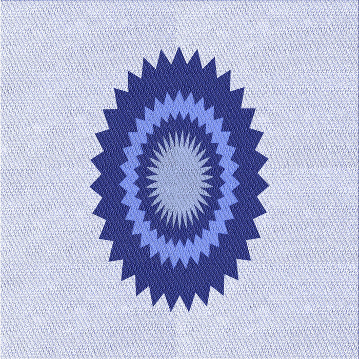 Round Patterned Lavender Blue Rug, pat1968blu