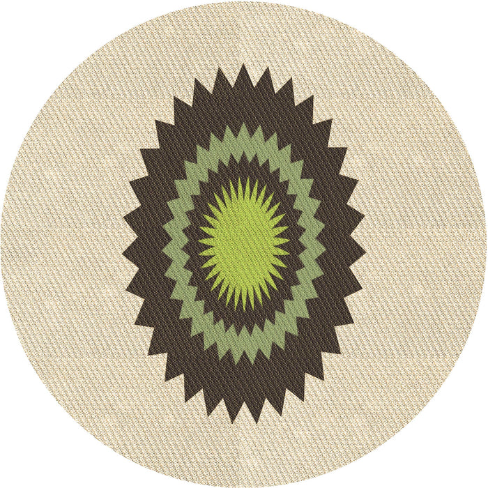 Square Patterned Vanilla Gold Rug, pat1968brn