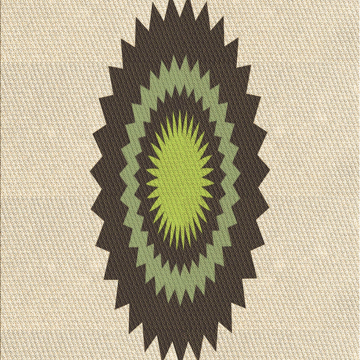 Patterned Vanilla Gold Rug, pat1968brn