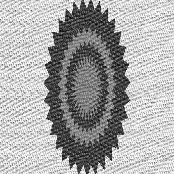 Machine Washable Transitional Gray Rug, wshpat1968gry