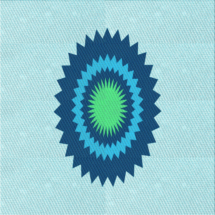 Round Machine Washable Transitional Blue Rug, wshpat1968lblu