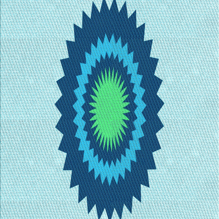 Patterned Blue Rug, pat1968lblu