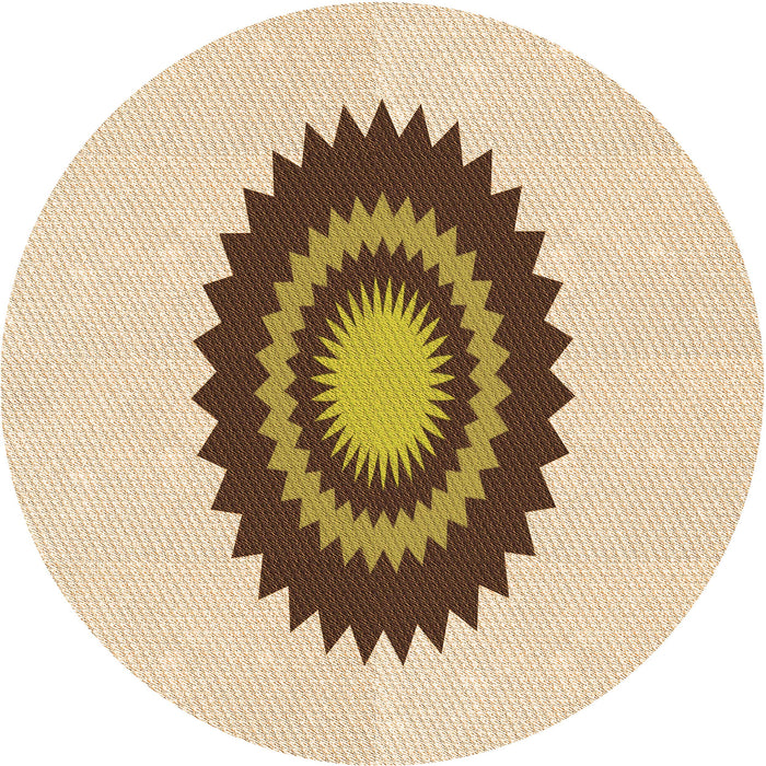 Square Patterned Golden Blonde Gold Rug, pat1968org