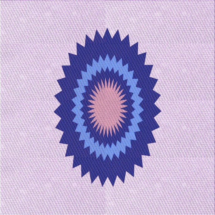 Round Patterned Purple Rug, pat1968pur