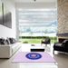 Machine Washable Transitional Purple Rug in a Kitchen, wshpat1968pur