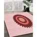 Machine Washable Transitional Red Rug in a Family Room, wshpat1968rd