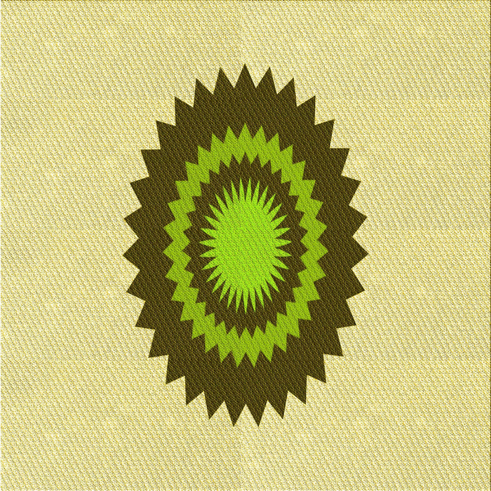 Round Patterned Dark Golden Brown Rug, pat1968yw